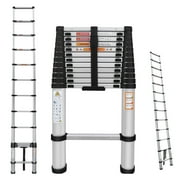Aluminum Multi-Purpose Telescoping Ladder 16.4ft Extension Folding Ladder, 330lbs Max Load, Portable Collapsible Ladder for Home Office RV Roof, Adjustable Height, EN131 Certificated
