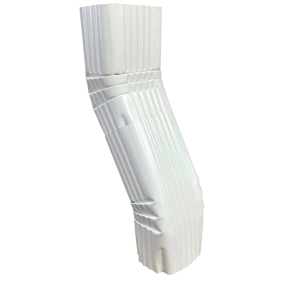 Aluminum Offset Downspout Elbow (3x4 A, LOW GLOSS WHITE)
