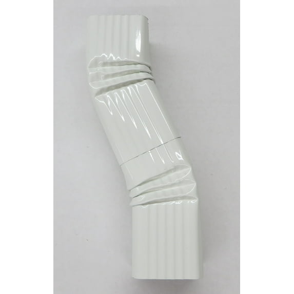 Aluminum Offset Downspout Elbow (3x4 B, HG Wht)