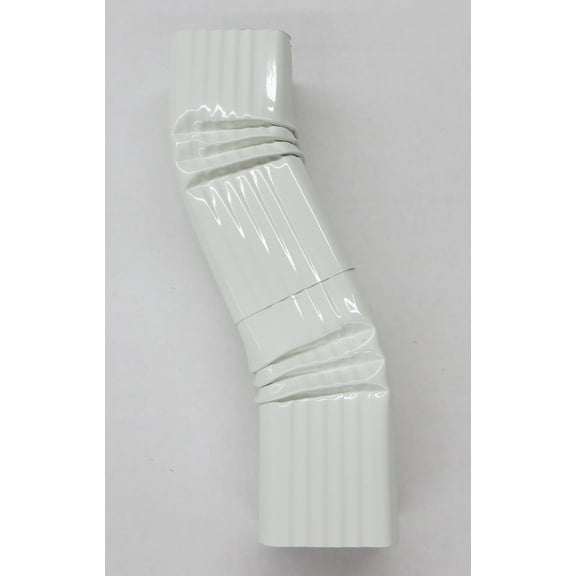Aluminum Offset Downspout Elbow (3x4 B, HG Wht)
