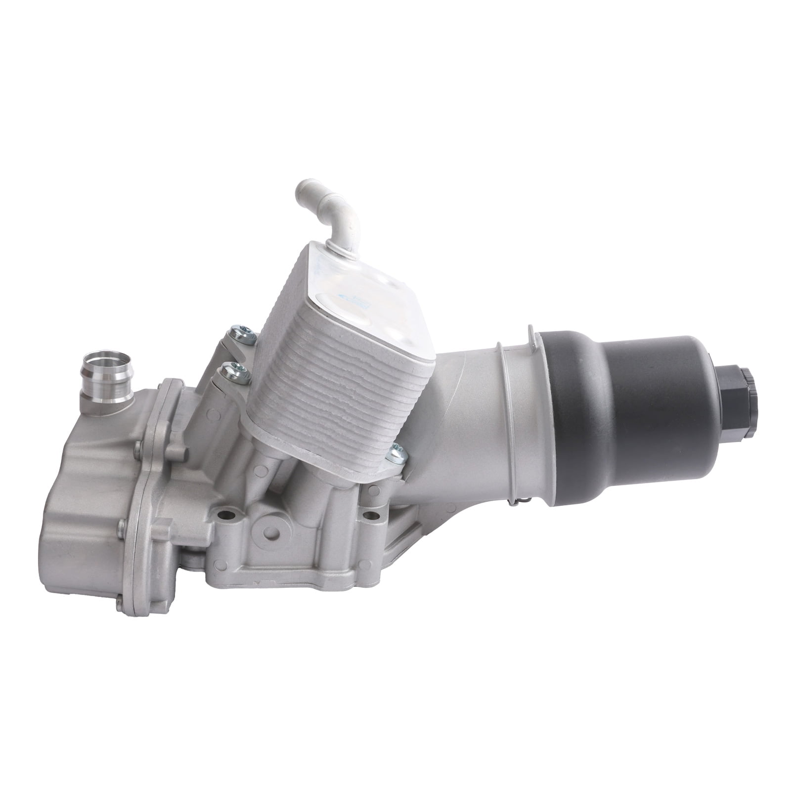 MITZONE Upgrade Aluminium Oil Cooler Filter Housing with Oil Cooler compatible with VW Jetta GTI Golf R Passat Audi A4 A3 TT TTS 2.0L Replace 06F115397K 06F115397J 06F115397H