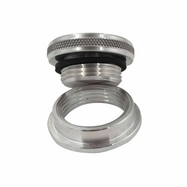 Unbranded Aluminum Filler Neck Weld-On Bung - Screw Cap, Small CNC Gas/Oil Tank (Natural)