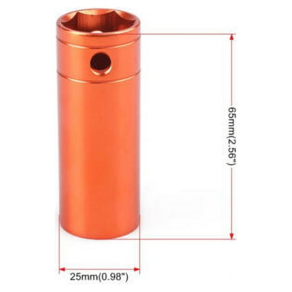 Aluminum Orange Wheel Socket Key Tool For Wheel Lug Nuts Hex 19mm 3/4"