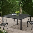 thumbnail image 1 of Aluminum Outdoor Dining Table with Woven Accents | Creates a Classic Outdoor Dining Experience | Rust - Proof Cast Aluminum Frame | Resolves Wear - and - Tear Problems of Outdoor Tables, 1 of 5