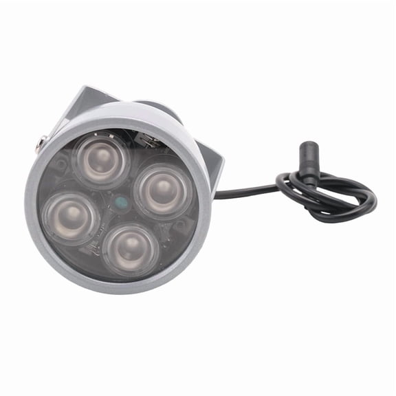 Aluminum Outdoor Infrared Illuminator for Security Cameras, 4-Array LED, Waterproof, 12V DC