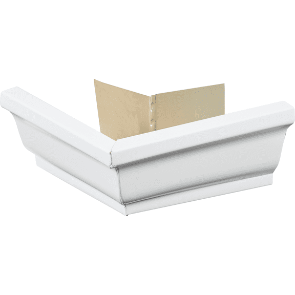 Aluminum Outside Mitre Gutter Corner - Pack of 12 Residential Use, Standard Application