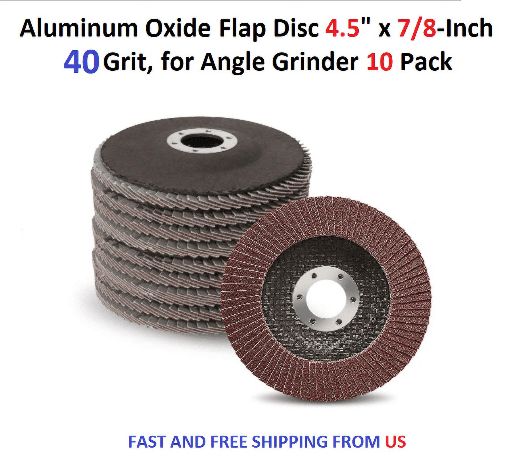 Aluminum Oxide Flap Disc 4.5" x 7/8Inch, 40 Grit, Type29 for Angle