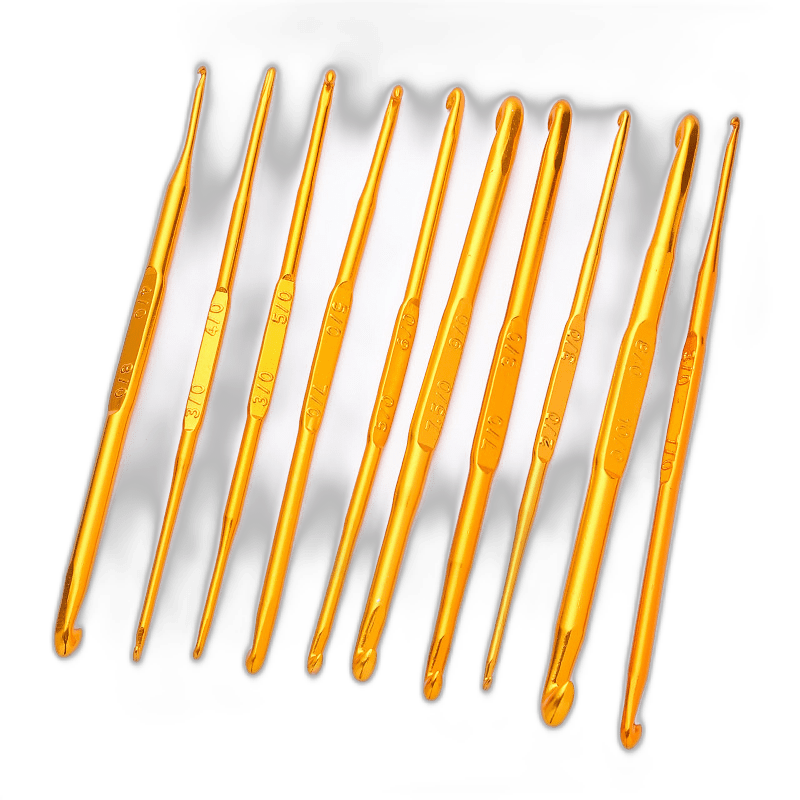 Aluminum Oxide Gold Double Head Crochet Hook Hand Knitting Tool Wool