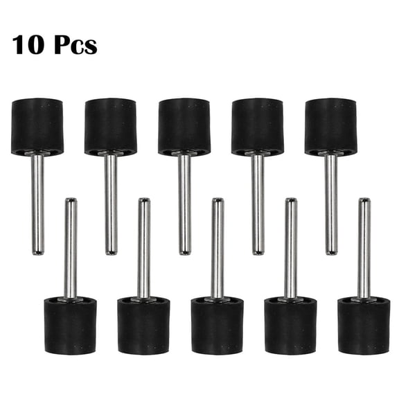 Aluminum Oxide Sanding Drum Kit for Rotary Tools – 10-Piece Assorted Size Mandrels with Rubber Expansion Sleeve, Suitable for Metal, Wood, Amber & for SCULPTURE Polishing(Big rod)