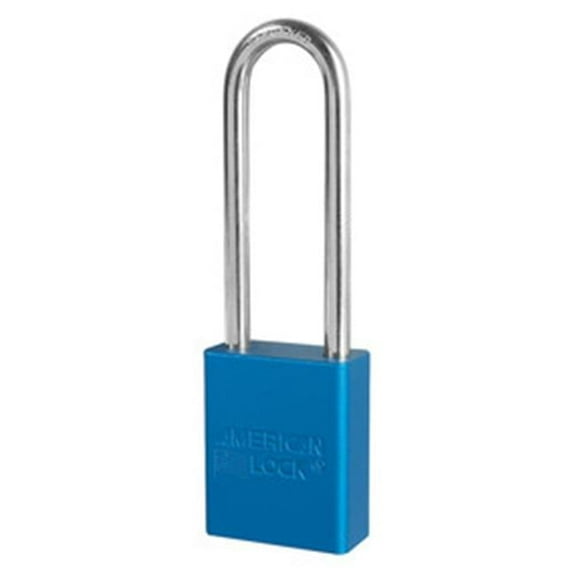 Aluminum Padlock with 3 in. Shackle, Blue - Pack of 6