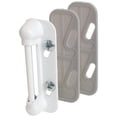 thumbnail image 1 of Aluminum Painted White, spring-loaded Screen Door Strike Plate, 1 of 2