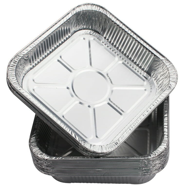 8x8 Foil Pans with Lids (20 Count) 8 Inch Square Aluminum Pans with Co –  Stock Your Home