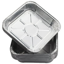 BAKERDEPOT 8x8 Aluminum Foil Pans, Disposable Tin Foil Pans for Baking and Catering, Pack of 20
