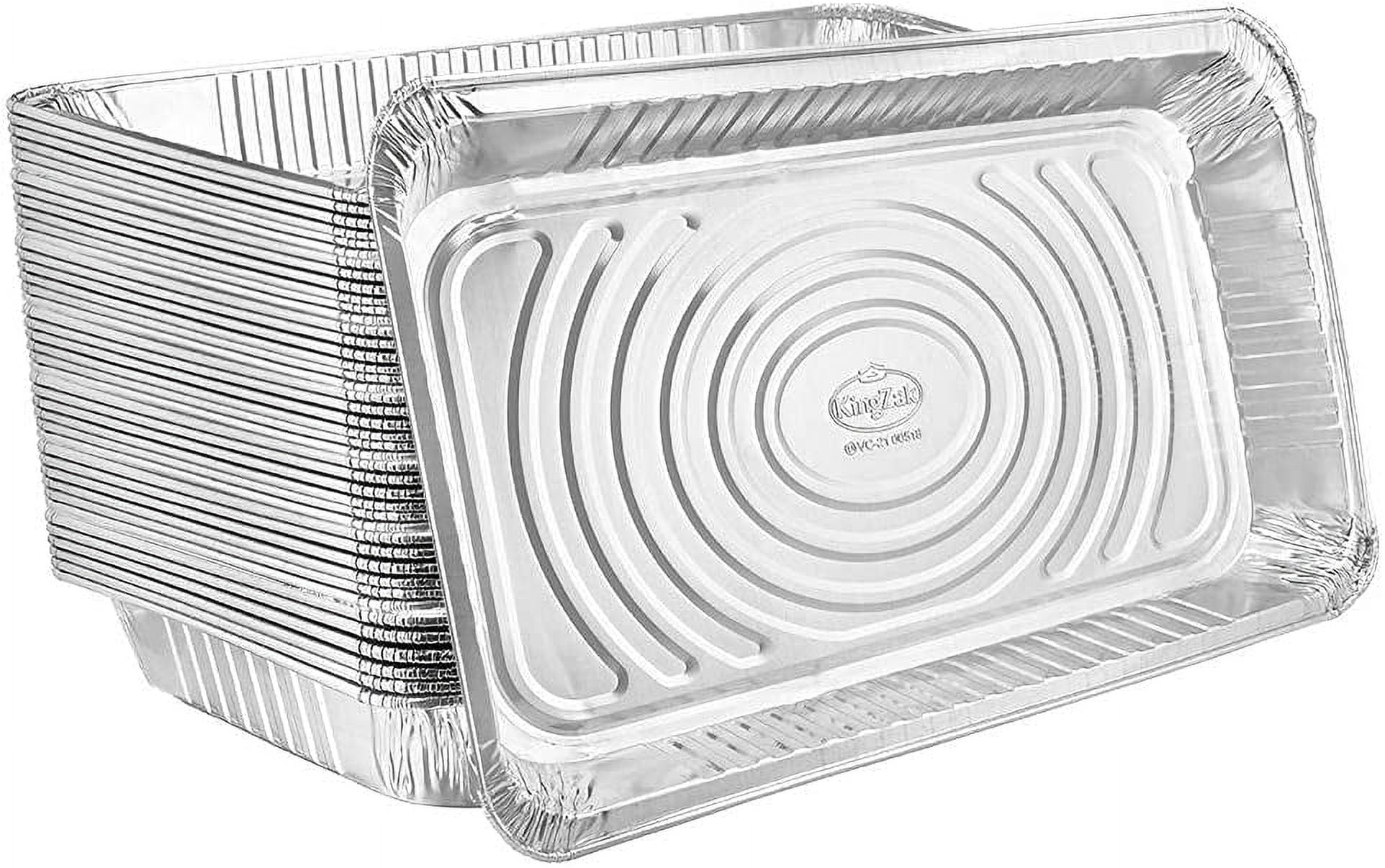Aluminum Pans Full Size, Large Disposable Roasting & Baking Pan, 21"x13