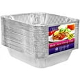 Aluminum Pans Half Size, 9X13, Extra Heavy Duty Disposable Foil Pans