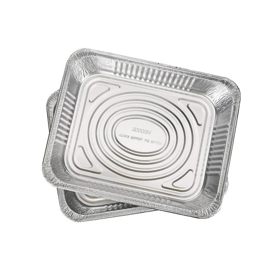 Aluminum Pans Trays 9"x13" Inch Half Size Disposable Containers - Pack of 25 Recyclable Pans for Cooking Baking Storing Serving - Reusable Oven Air Fryer and Freezer Safe Pan
