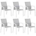 thumbnail image 1 of Aluminum Patio Chairs Set of 4, Fully Assembled Outdoor Dining Chairs with 360 lbs Weight Capacity, Stackable Outdoor Patio Furniture for Backyard, Garden, 1 of 6