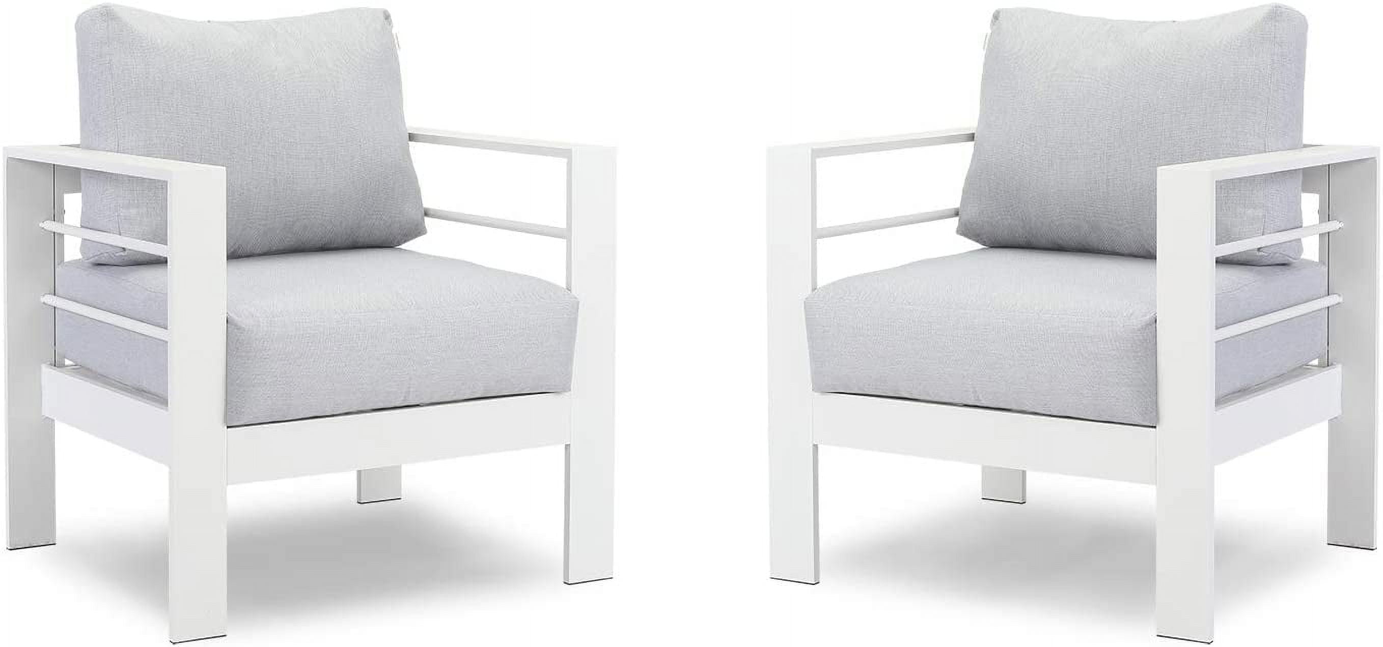 Aluminum Patio Furniture Set 4 Pcs Modern Outdoor Conversation Set