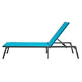 thumbnail image 1 of Aluminum Patio Lounge Chair, Folding Chaise Lounge - 5-Position Adjustable Recliner for Outdoor Pool, Beach, Garden, Blue, 1 of 7