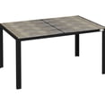 thumbnail image 1 of Aluminum Patio Table - Spacious Dining Surface - Backyard Dining / Quick - dry Feature to Avoid Spill Lingering / Wood - plastic Composite Top for Aesthetics, 1 of 6