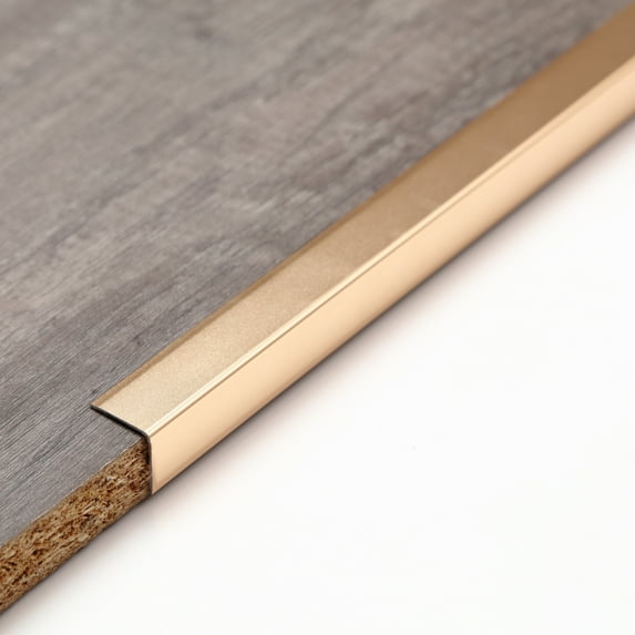 Aluminum Peel and Stick L Molding Corner Guards with 90° Angle for Wall Door Frame Cabinet Baseboard Protection and Decoration, 35.4in x 0.8in (3Pcs)