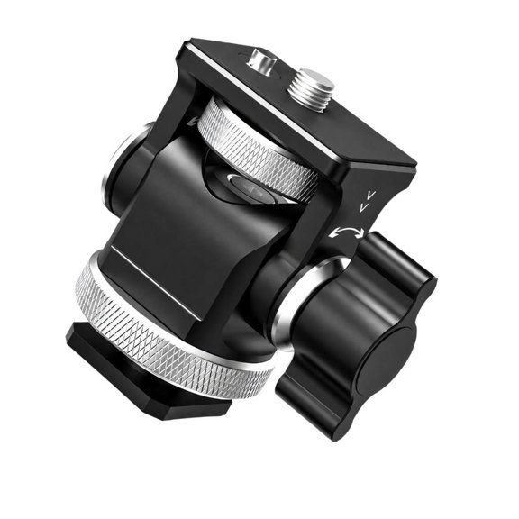 Aluminum Photography Accessory Mount with 180-Degree Angle Positioning