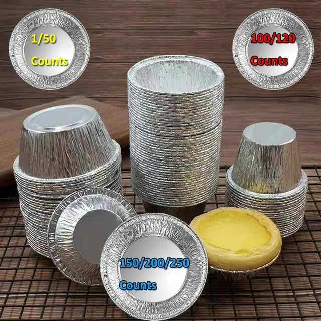 Aluminum Pie Pans 5 Inch Disposable Round Mini Pie pans. For Pies, Tarts, Quiche