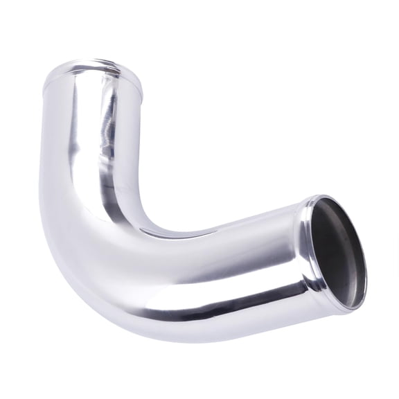 Aluminum Pipe Tube Intercooler Hose 90 Degree 89mm(3.5"), 6061 Aluminu Air Intake Tube, Length 11.8" (300mm), Thickness 2mm Silver Aluminum Alloy Exhaust Pipe
