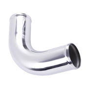 Aluminum Pipe Tube Intercooler Hose 90 Degree OD51mm2", 6061 Aluminu Air Intake Tube, Length 11.8" 300mm, Thickness 2mm Silver Aluminum Alloy Exhaust Pipe