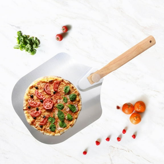 Aluminum Pizza Peel 60x30.5cm | Removable Wood Handle | Tapered Blade for Easy Lifting, Lightweight Paddle for Indoor Outdoor Ovens, Bread & Cake Turner, Durable Anodized Metal