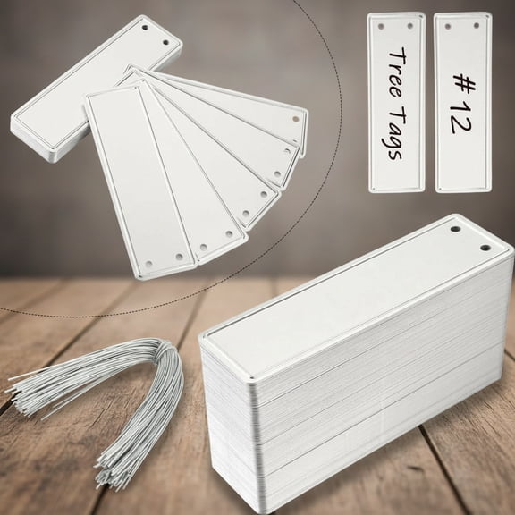 Aluminum Plant Labels - 120PCS Metal Tags with Wires for Plant Markers, Tree Tags, Outdoor Identification and Greenhouse