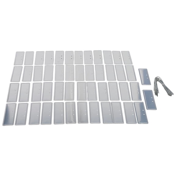 Aluminum Plant Labels 50pcs Horizontal Tags for Gardens and Exhibitions