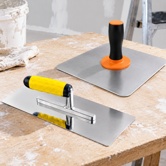 Aluminum Plaster Hawk and Stainless Steel Trowel Drywall Tool Kit