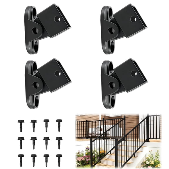 Aluminum Porch and Deck Railing for Stairs, AAMA 2604–Grade Textured Matte Black Outdoor Stair Railing Kit for Outdoor Steps Deck and Front Porch Railing
