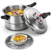 Aluminum Pressure Cooker, 5.5QT Aluminum Pressure Cooker Cooking Various Foods For Gas Stove Induction Cooker