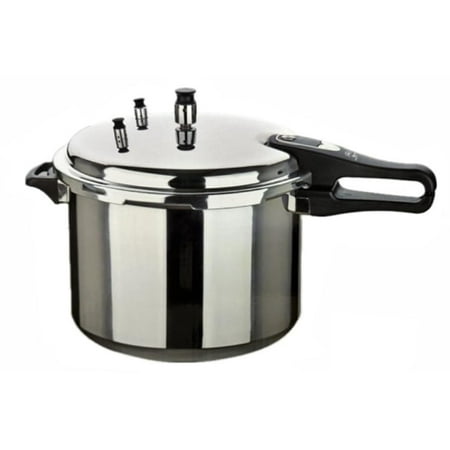 Aluminum Pressure Cooker 70% Faster UL Approved 7-Liter Medium W/Extra Gasket Secure Autolock Handle Zoodpaz Gas Electric Ceramic