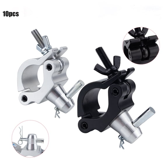 Aluminum Pro Coupler Light Hook Half Connector SWL 300KG for 48-51mm F34 Truss Clamps 10 Pack