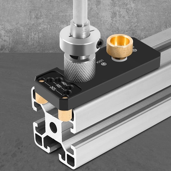 Aluminum Profile Drill Guide Precise Aluminum Profile Punching Auxiliary Tool Aluminum Punch Locator Single Hole Aluminum Drilling Assistant Tool for 20/30/40 Series Aluminum Profile