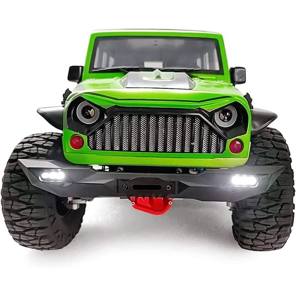 Aluminum Protection Bar LED Headlights For Axial SCX10 1/10 RC Crawler Car Black Enhance Safety & Style