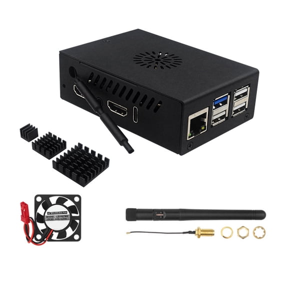 Aluminum Protective Housing Case For 5 With Temperature Regulation Fan Heatsink For Optional