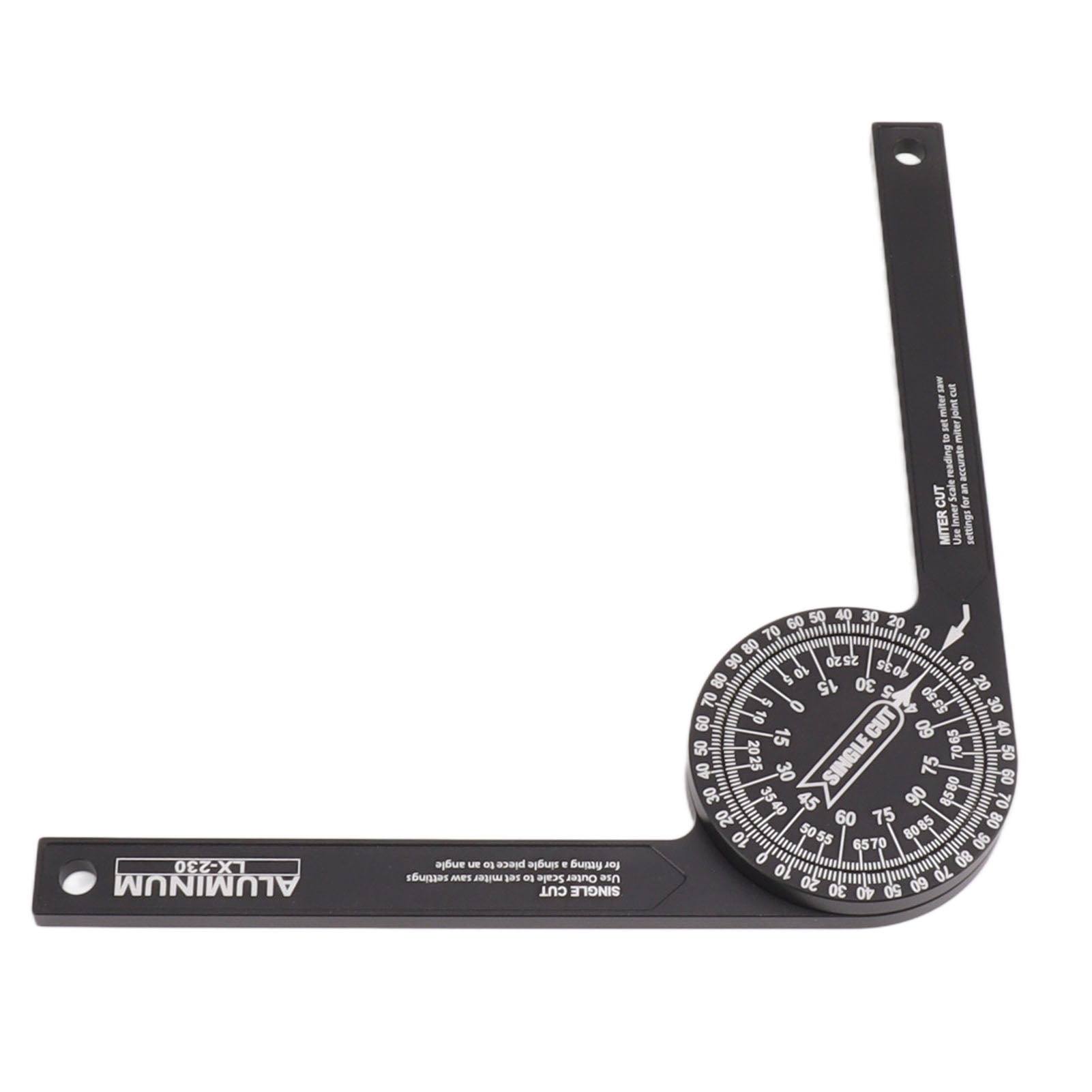 Aluminum Protractor Angle Finder, 2 Engraving Scales Portable Miter Saw