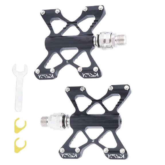 Aluminum Quick Releases Bicycles Pedals, 9/16Inch Flat Pedals Antislip Light Weight Mountain Bicycles Pedals