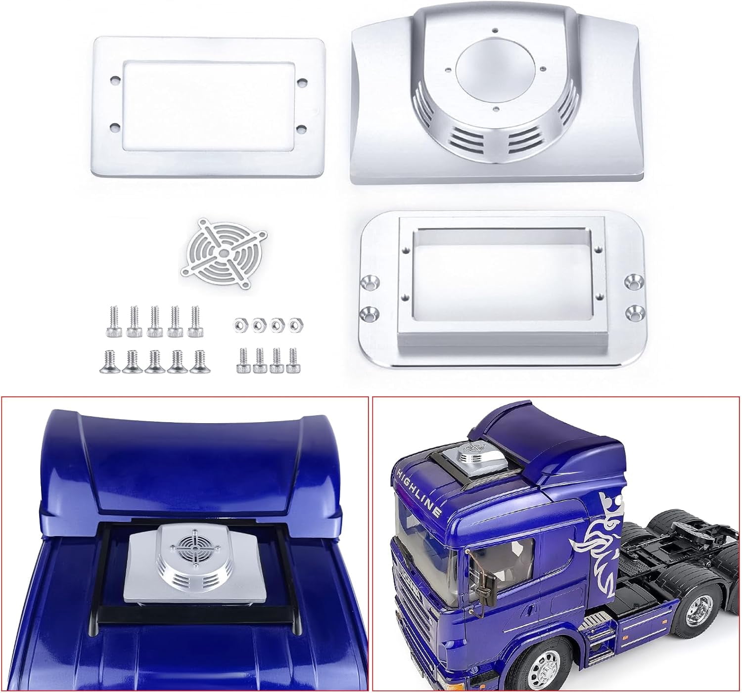 Tamiya Truck Scania R620 Highline Upgrade Parts Aluminium Front