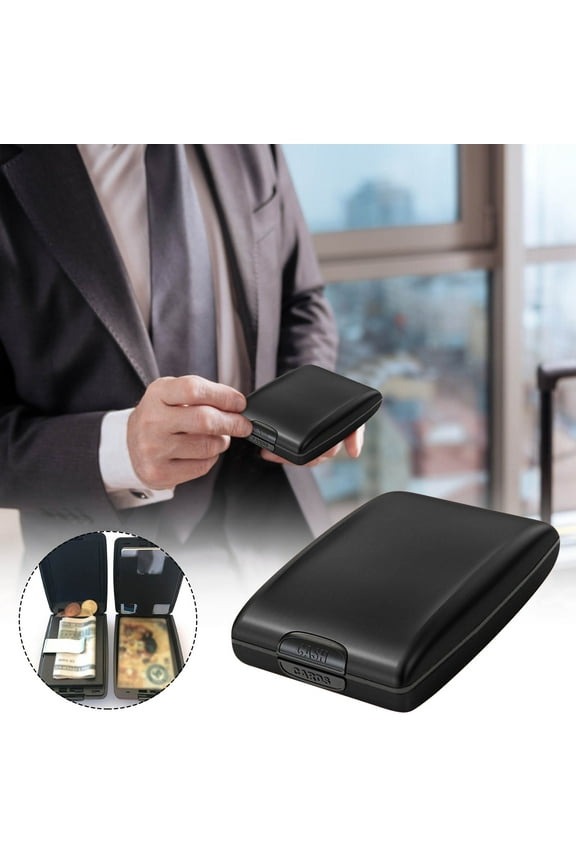 Aluminum RFID Blocking Credit Card Holder - 6 Card Slots & Coin Pocket, Anti-Theft NFC Protection, Compact Slim Wallet for Cash & Cards, Durable Metal Case for Travel & Daily Use