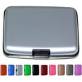 thumbnail image 1 of Aluminum RFID Blocking Credit Card Holder for Men & Women, Cool Slim Metal Business Card Case (Silver), 1 of 4