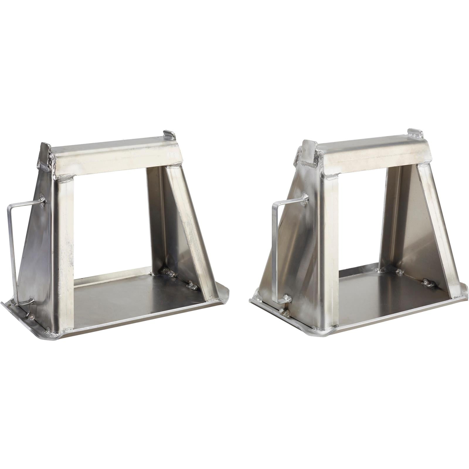 Aluminum Racing Jack Stands, Set of 2: 3000 lb. Capacity, Fixed 12" Height, Lightweight at Under 7 lbs. Each, 15.5" x 10" Footprint for Stability, 3/16" Material, Perfect for All Applications