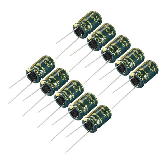 Aluminum Radial Electrolytic Capacitor 1500uF 16V Life 10 x 17mm 10pcs