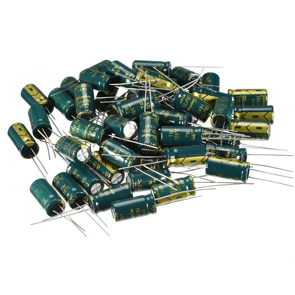 Aluminum Radial Electrolytic Capacitor Low ESR 330uF 35V 8x16mm 50pcs Green
