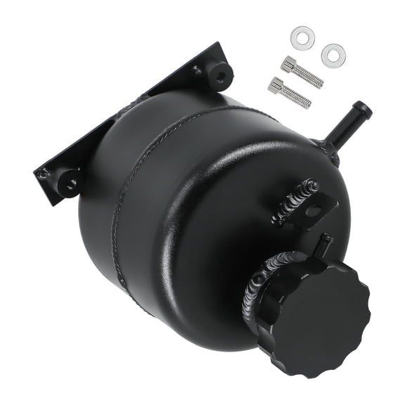 Aluminum Radiator Coolant Expansion Tank Engine Reservoir for MINI Cooper S R53 2002-2006, Cooper S Convertible R52 2005-2008, Replacement Part 67794018, Black Finish