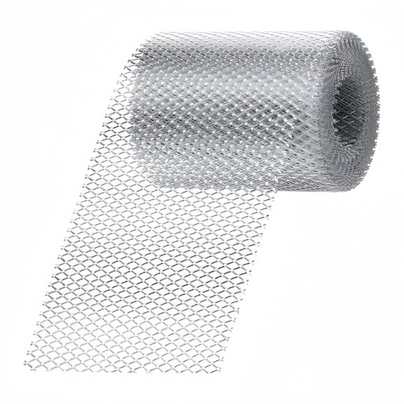 Aluminum Rain Gutter Filter Mesh 5 x 236.22 Inch Alloy Eave Guard Roof Drainage Screen Stop Leaves Twigs Clogging Water Trough (Silver,S)